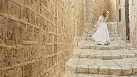 Girl-dancing-on-a-staircase