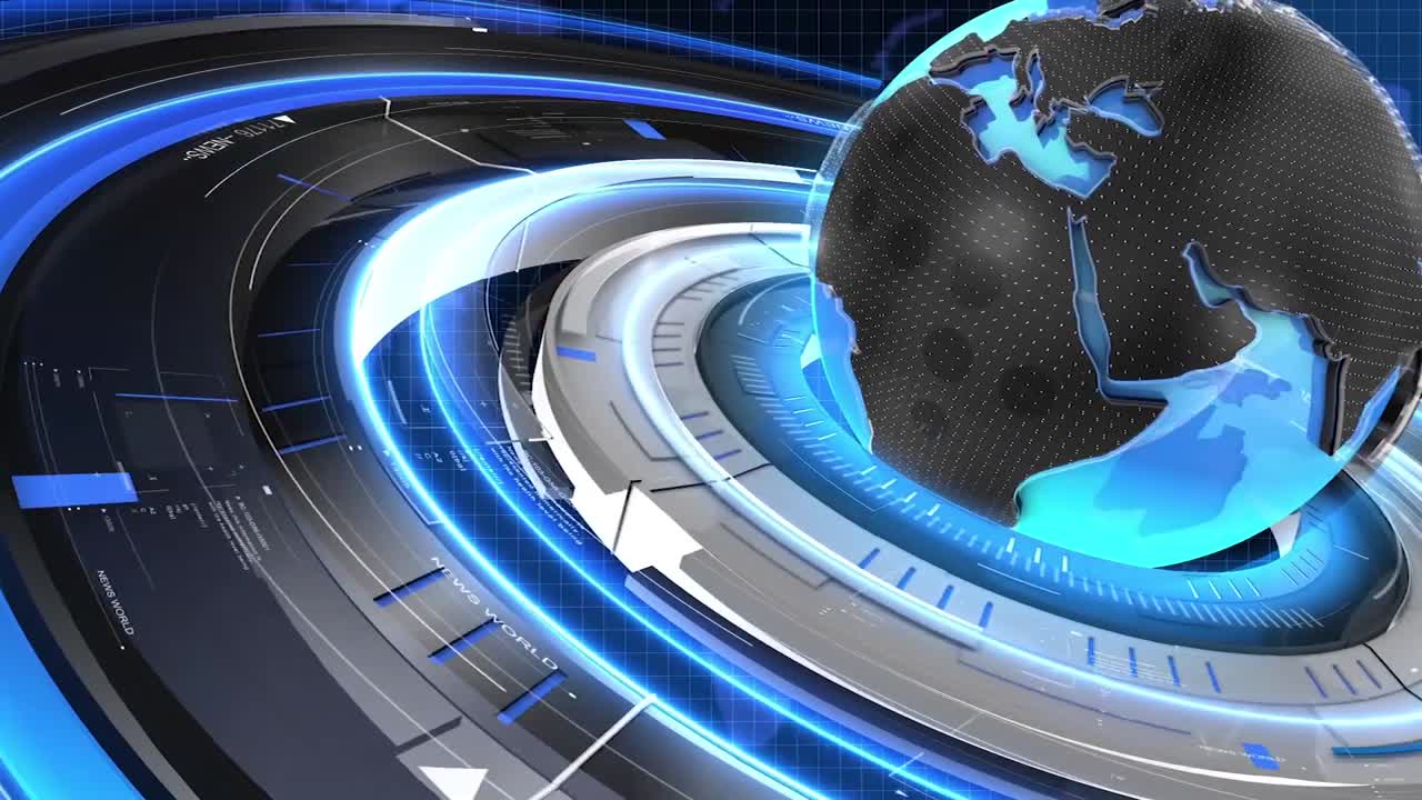 fondo de introducción de noticias del mapa del mundo digital