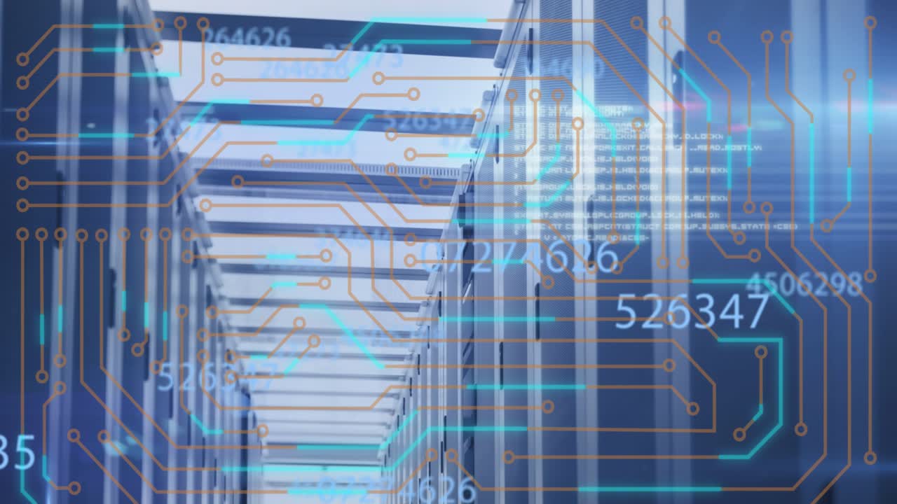 World map and data processing against text on neon squares background