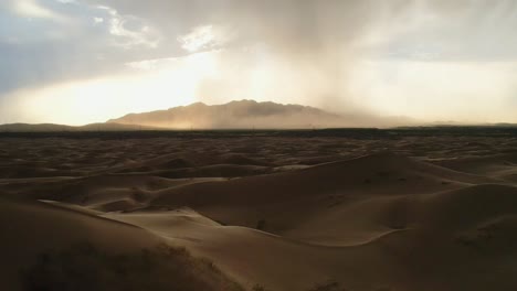 view of a storm over the desert