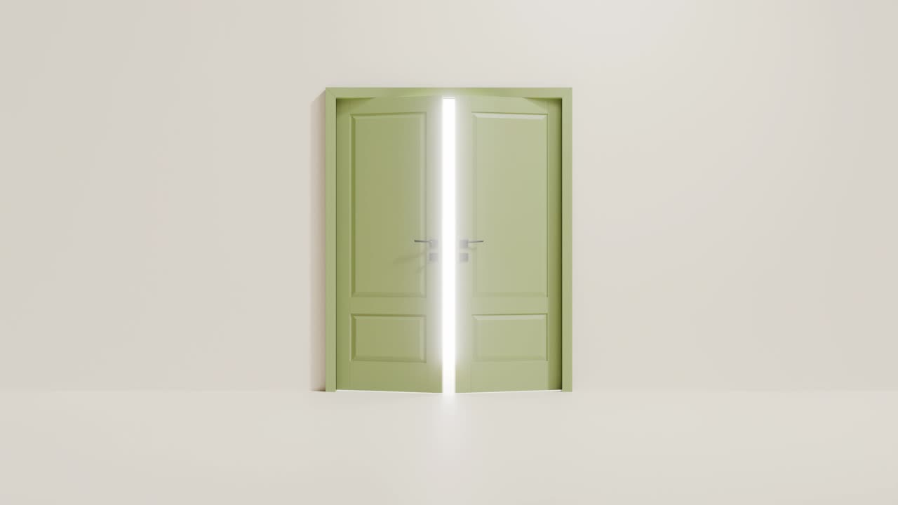 A door opening to light
