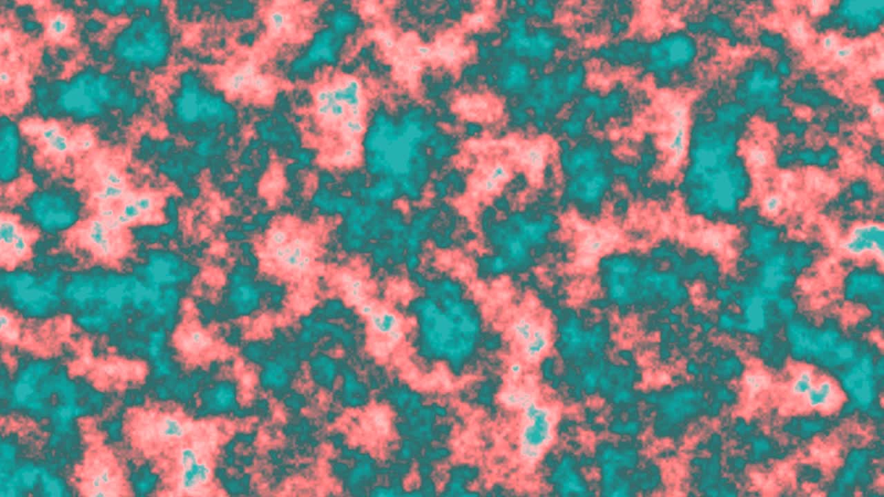 líquido caliente rosa brillante y superficie de color océano caída lenta hacia abajo fondo de movimiento de baldosas de pared abstracta