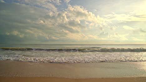 beautiful and empty beach sea at sunrise or sunset time