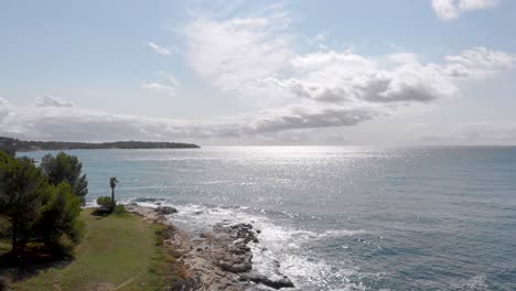 Establishing-Shot-of-Beautiful-Landscape-of-Croatia-Ocean-Coast