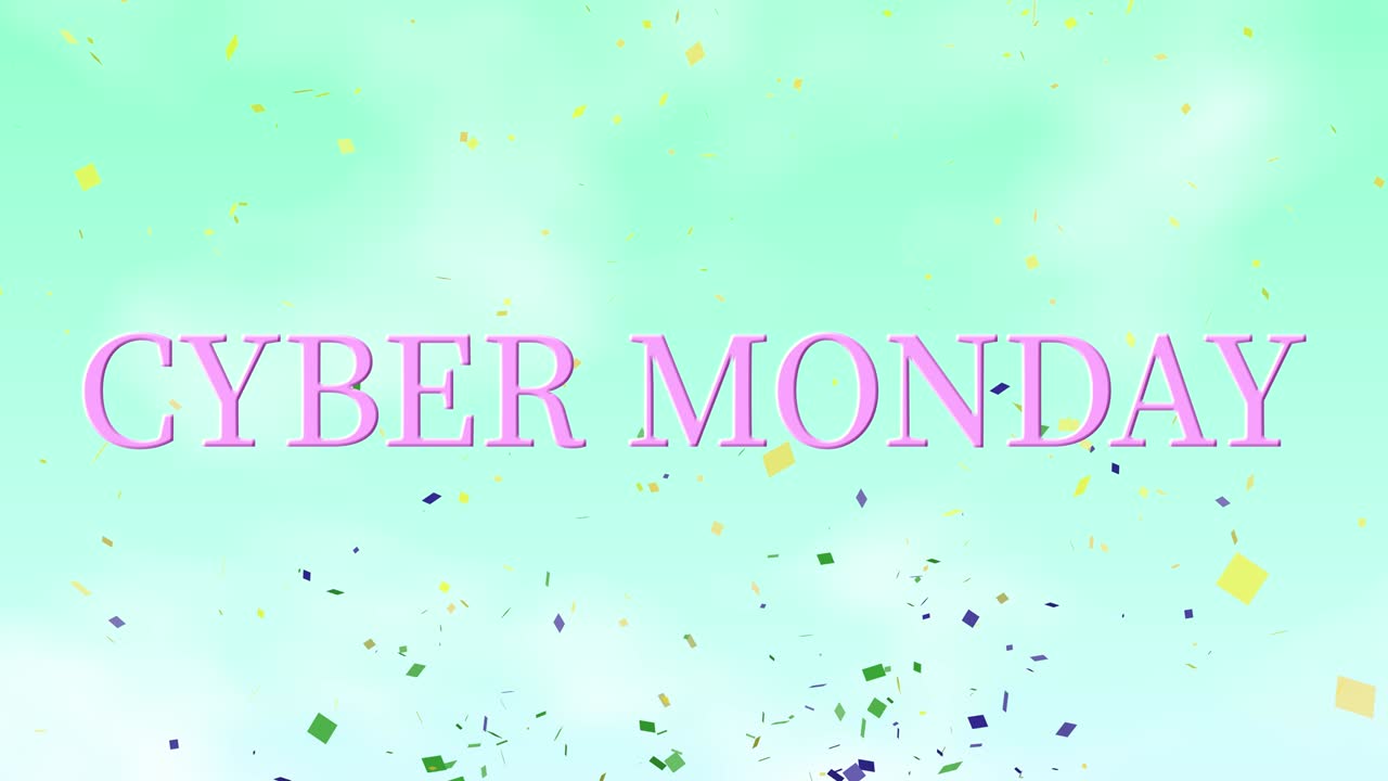 ciber lunes venta evento texto animación gráficos en movimiento