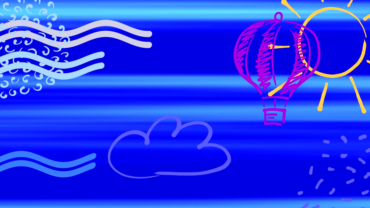 Looped animation of moving drawn picture