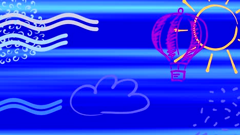 looped animation of moving drawn picture