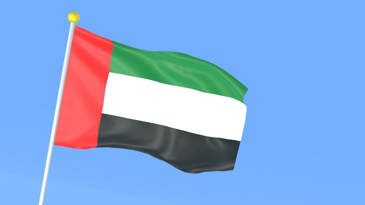 la bandera nacional del mundo, los emiratos árabes unidos