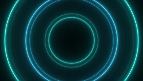 espectáculo de láser de neón de luz abstracta en fondo negro. animación en bucle. video 4k