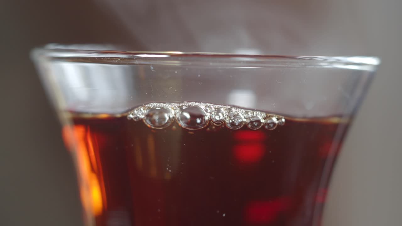 Hot Turkish Tea in a Glass