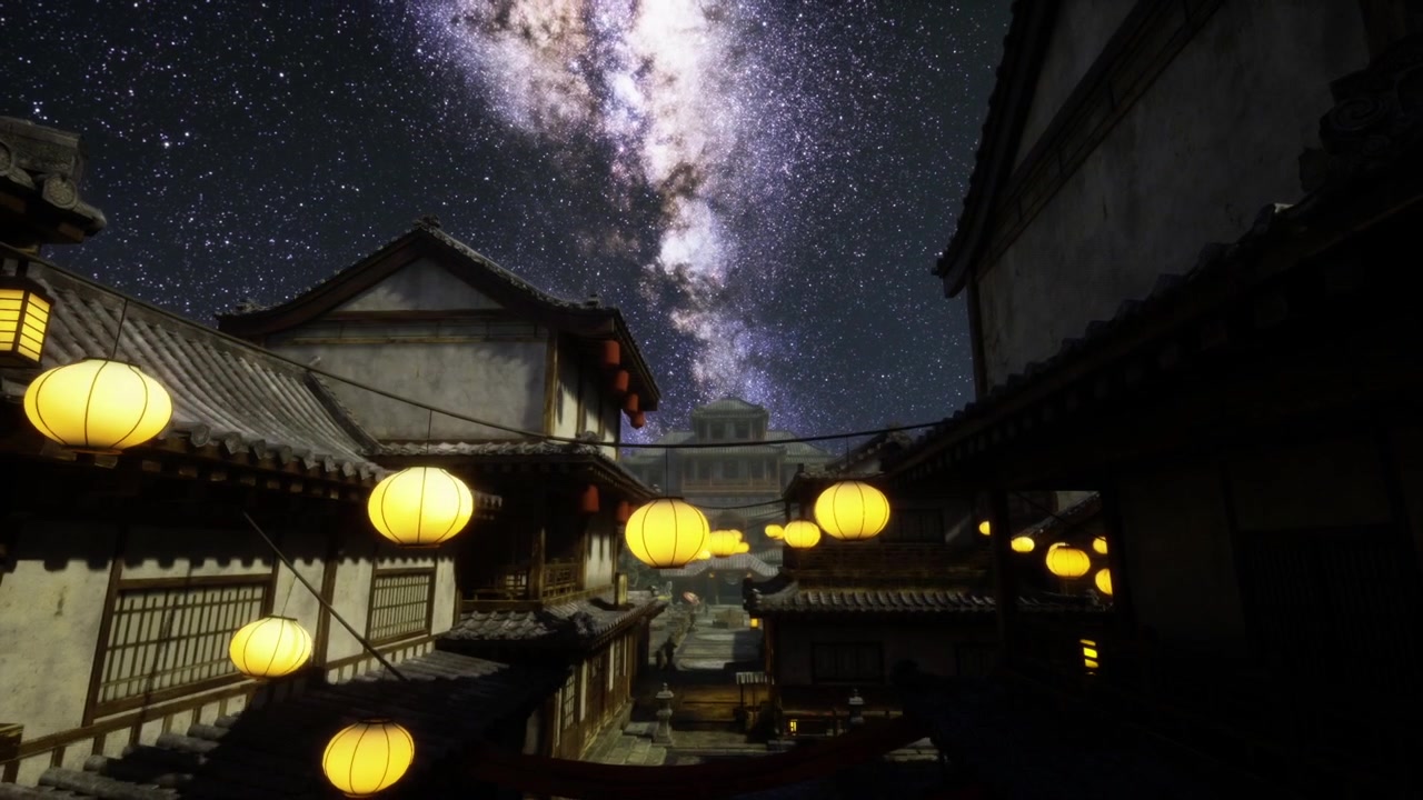 光り輝く提灯と文化的な魅力が織りなす活気ある夜景