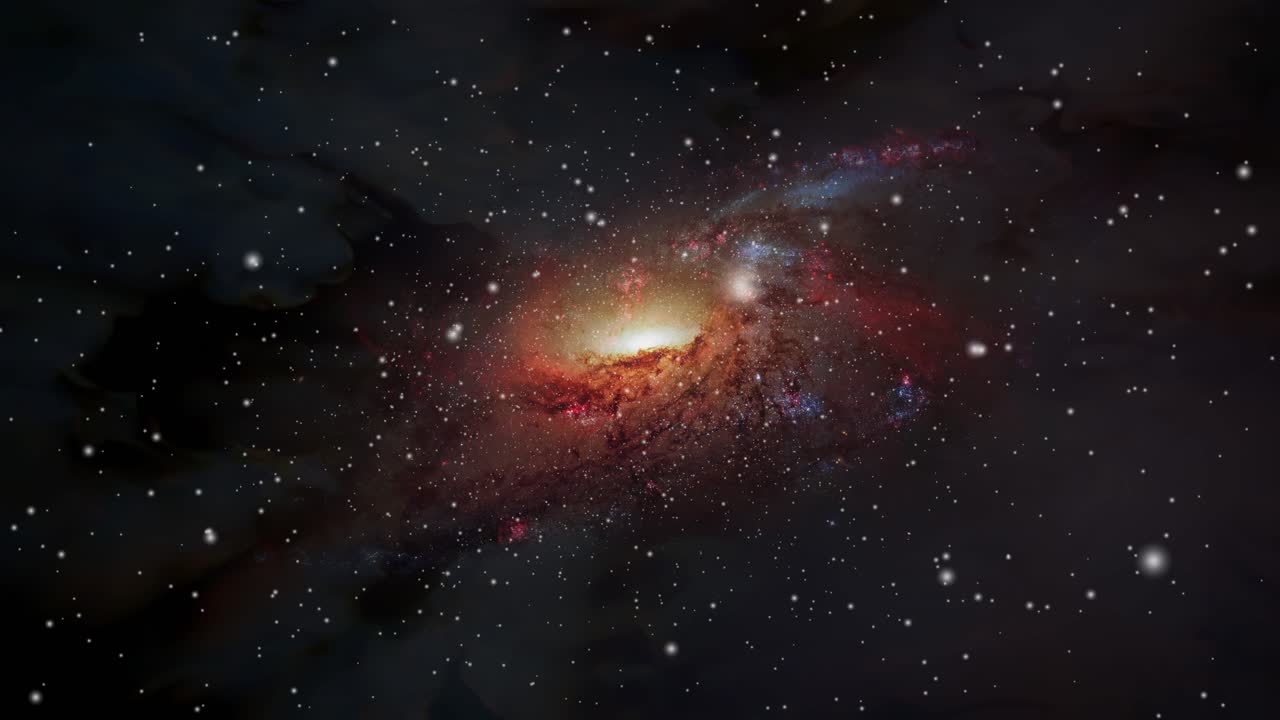 una galaxia reside en un universo oscuro