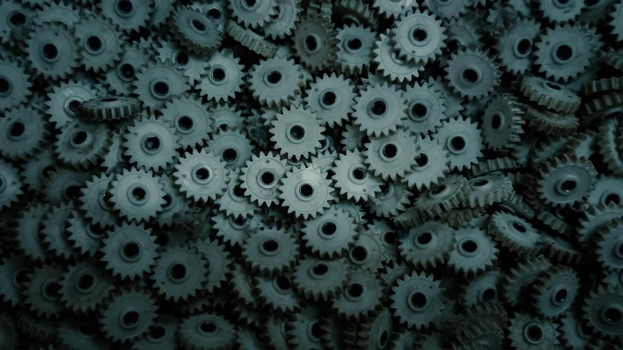 Pile of Platic Small Wheals in the Dark