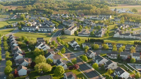 suburban town on outskirts of america city