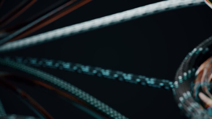 abstrakte miteinander verflochtenen röhren