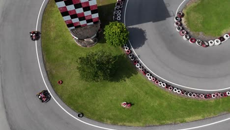 aerial view of a go-kart racetrack