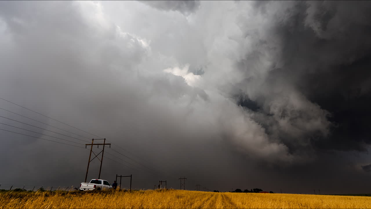 Stormy Weather over a Wheat Field