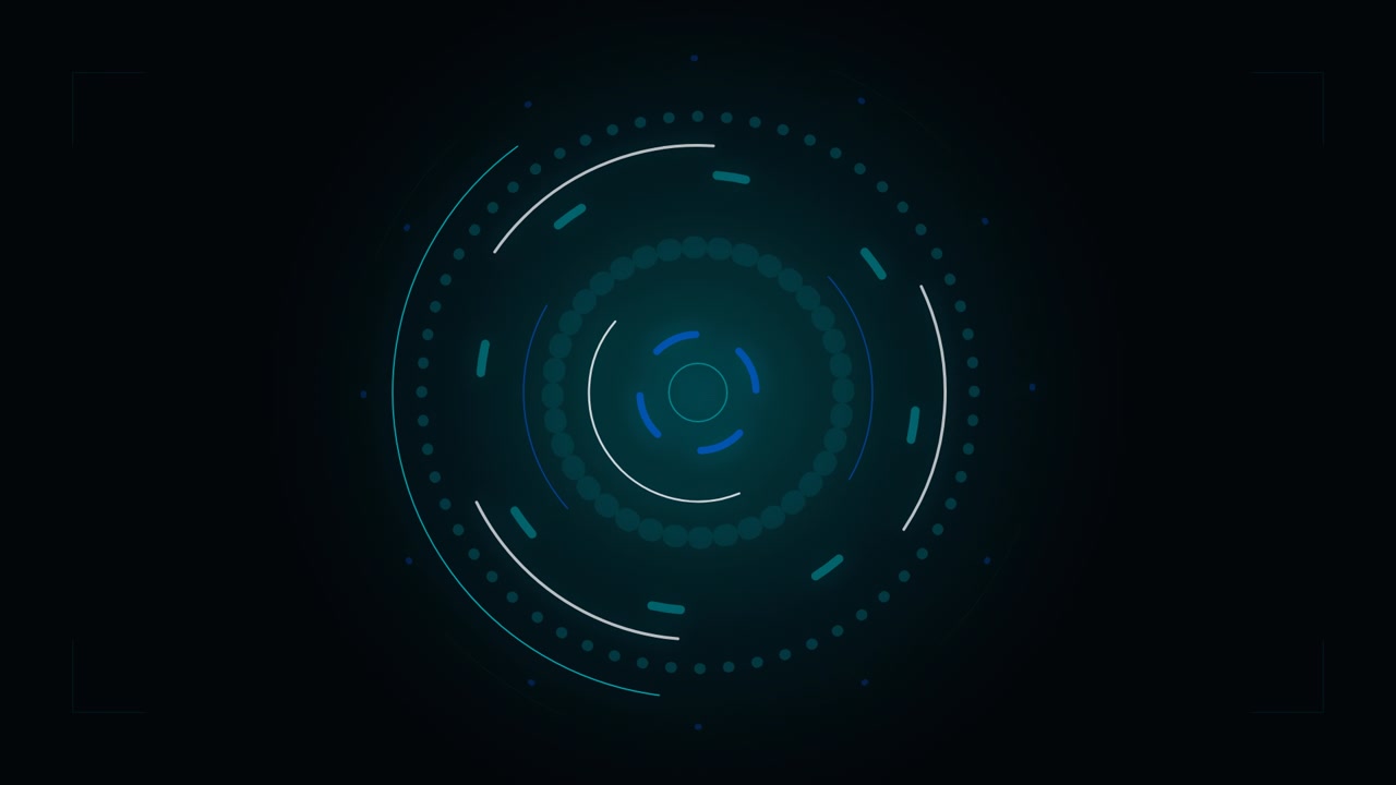 Abstract Digital HUD Circular Interface Animation