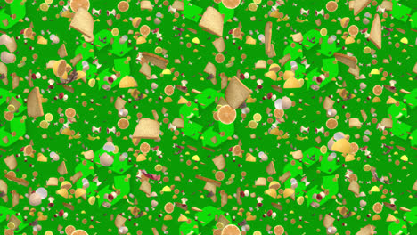 Recycle-bin-green-planet-background-loop-tile-environment-falling