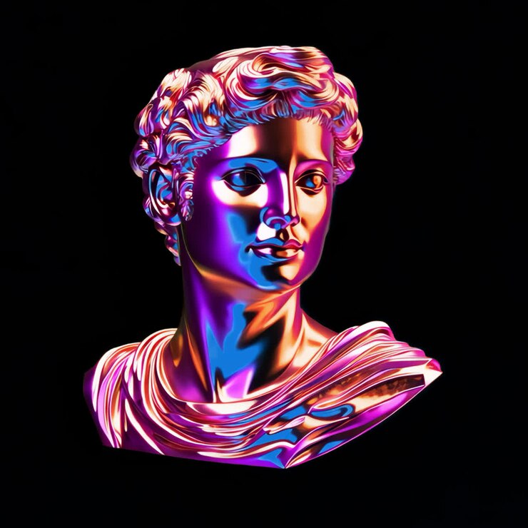 Scultura di busto olografico