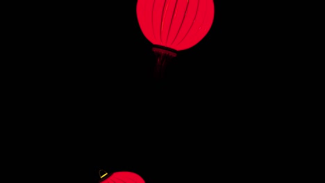 animación lanterna asiática voladora en un carnaval brillante. arte gráfico de movimiento oriental contemporáneo. abstracto festival tradicional lanternas rojas chinas. plantilla de colores vívidos decoración de lámparas asiáticas bucle ondulante 4k