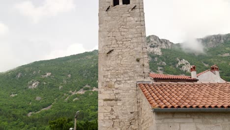 reveal of bell tower in the village of plomin, istria county, croatia