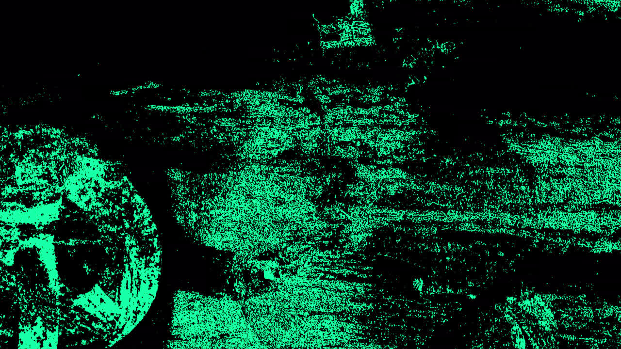 Latar Belakang Tekstur Glitch Grunge Abstrak Hijau dan Hitam