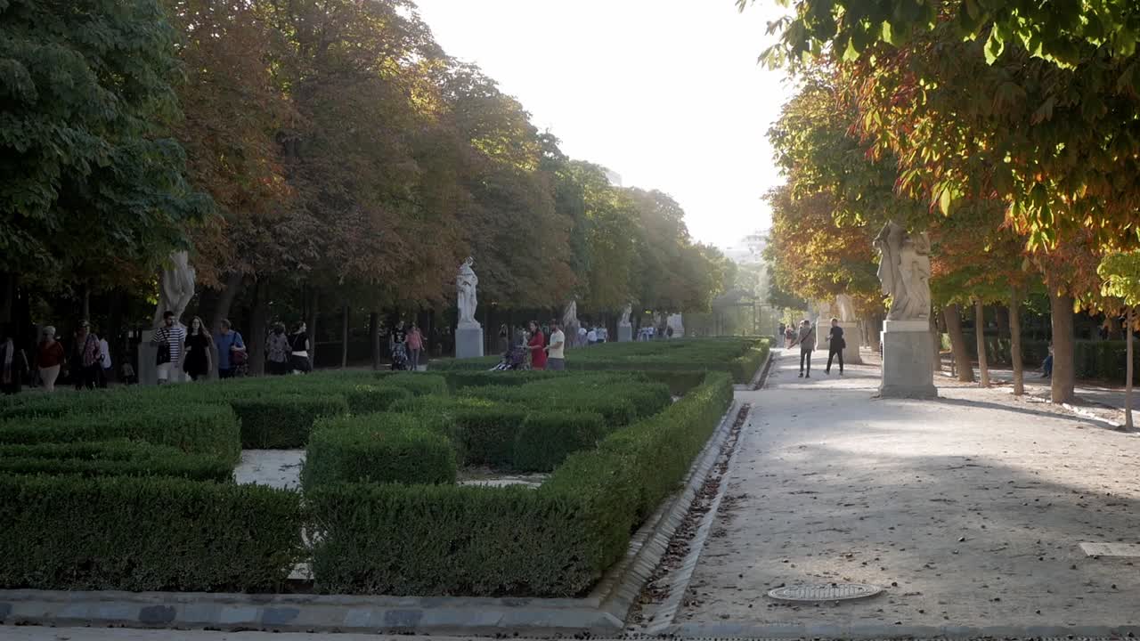 Autumn season in Retiro Park, Madrid