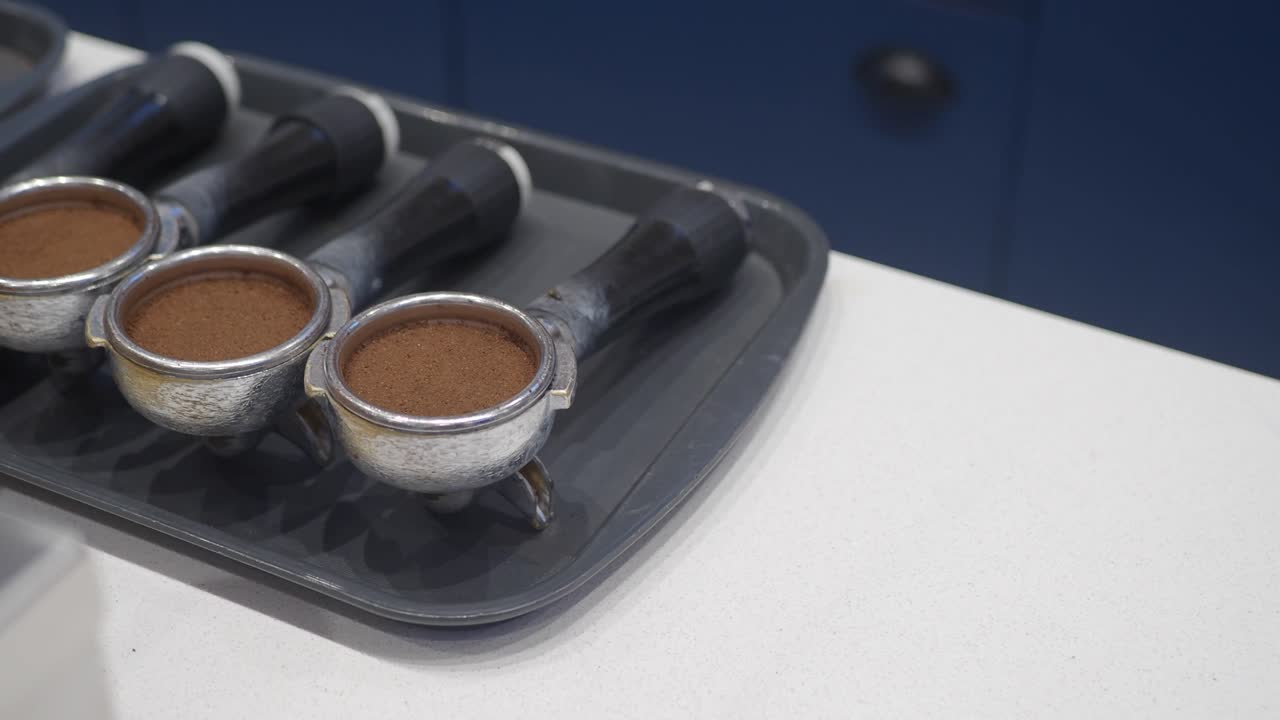 Coffee Portafilters Ready for Espresso