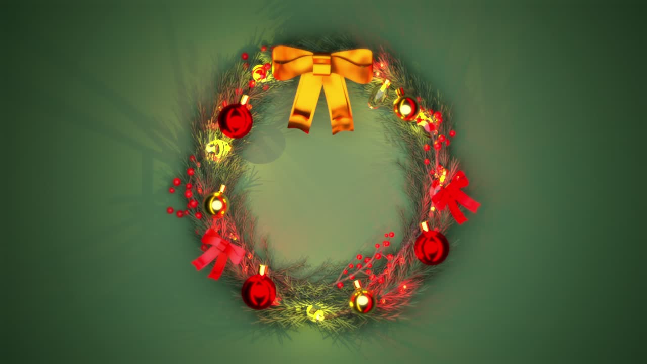 coroneta decorada para las fiestas de navidad sobre un fondo colorido