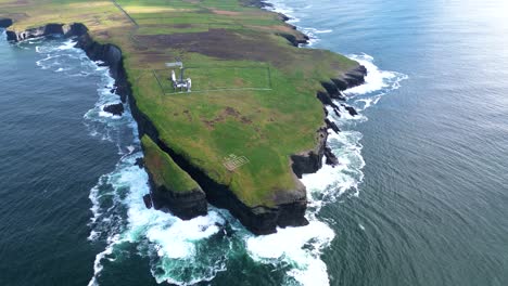 loophead or loop head with lighthouse on sunny day, ireland