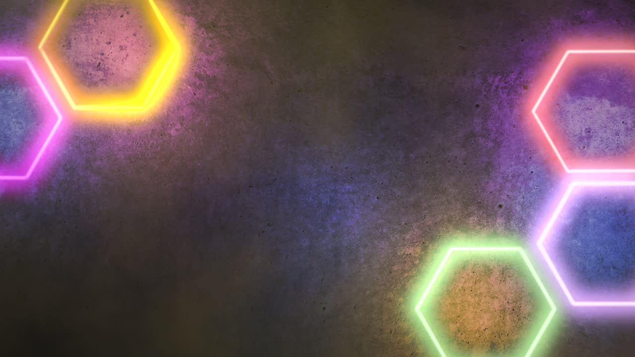 Motion colorful neon lights on wall 3