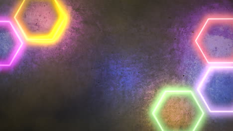 luces de neón de colores en movimiento en la pared 3