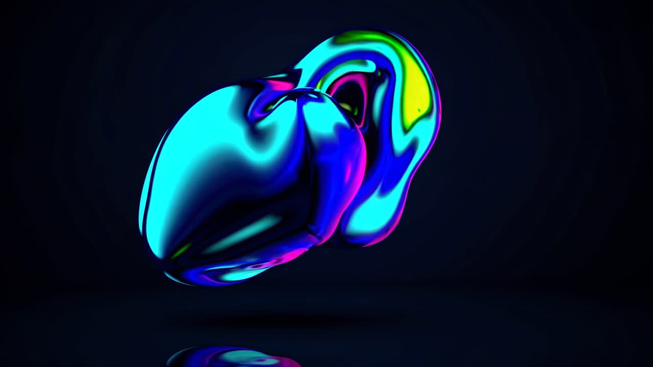 추상적인 네온 액체 모양