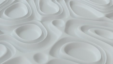 abstract minimalistic background with white noise wave field. detailed displaced surface. modern background template for documents, reports and presentations. sci-fi futuristic. 3d loop animation