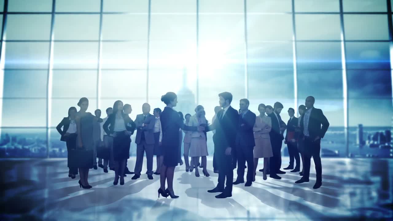 회의하는 사업 사람들의 그룹