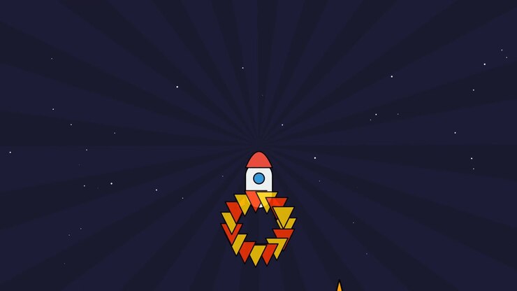 Animated Rocket Countdown and Launch Sequence
