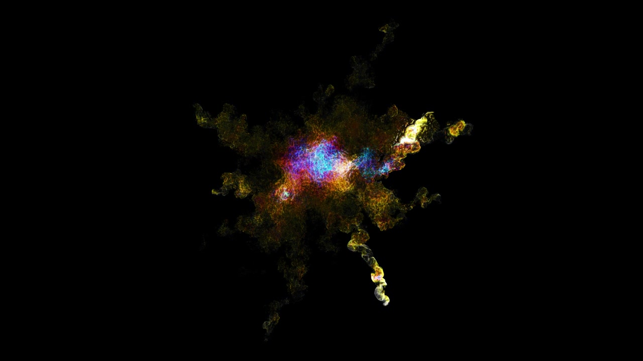 Colorful powder explosion, Alpha Channel 4K