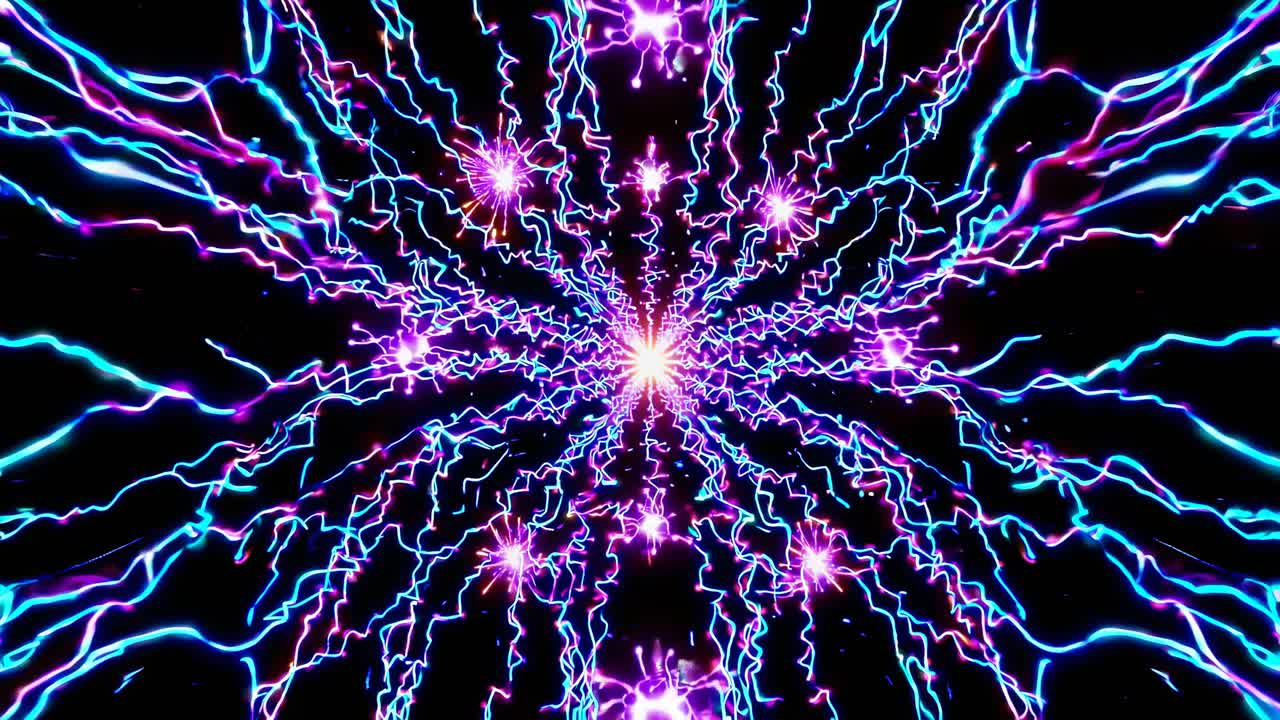 Abstract Fireworks Tunnel