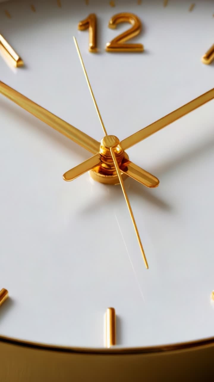 A Close-Up View of a Elegant Gold Clock Face: The Intricate Design of ...