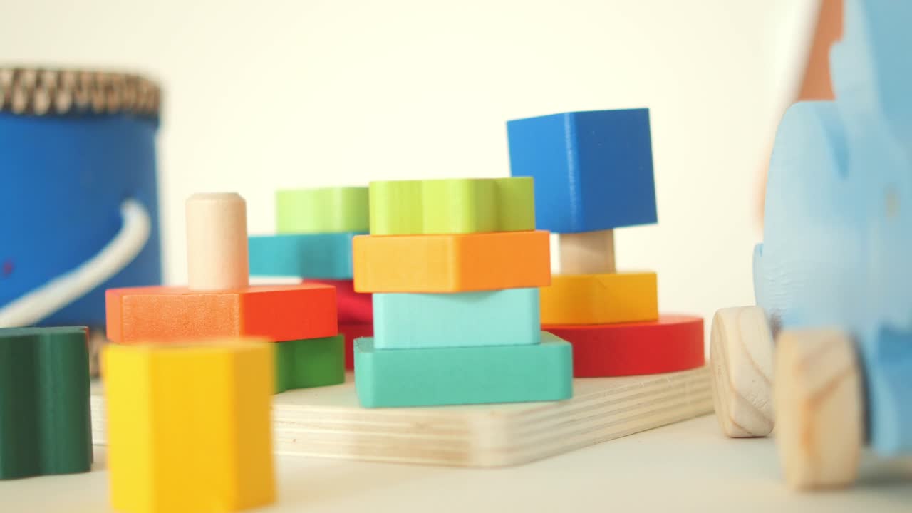 Colorful Wooden Toys for Children