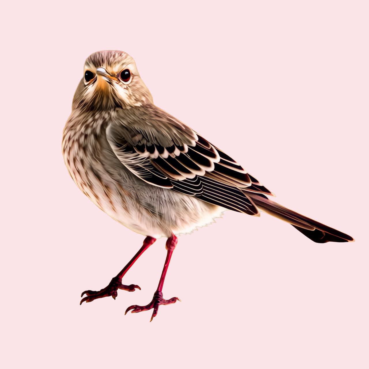 Farverig fugleanimation isoleret aktiv, transparent 4K-video, alfakanal, ProRes 4444