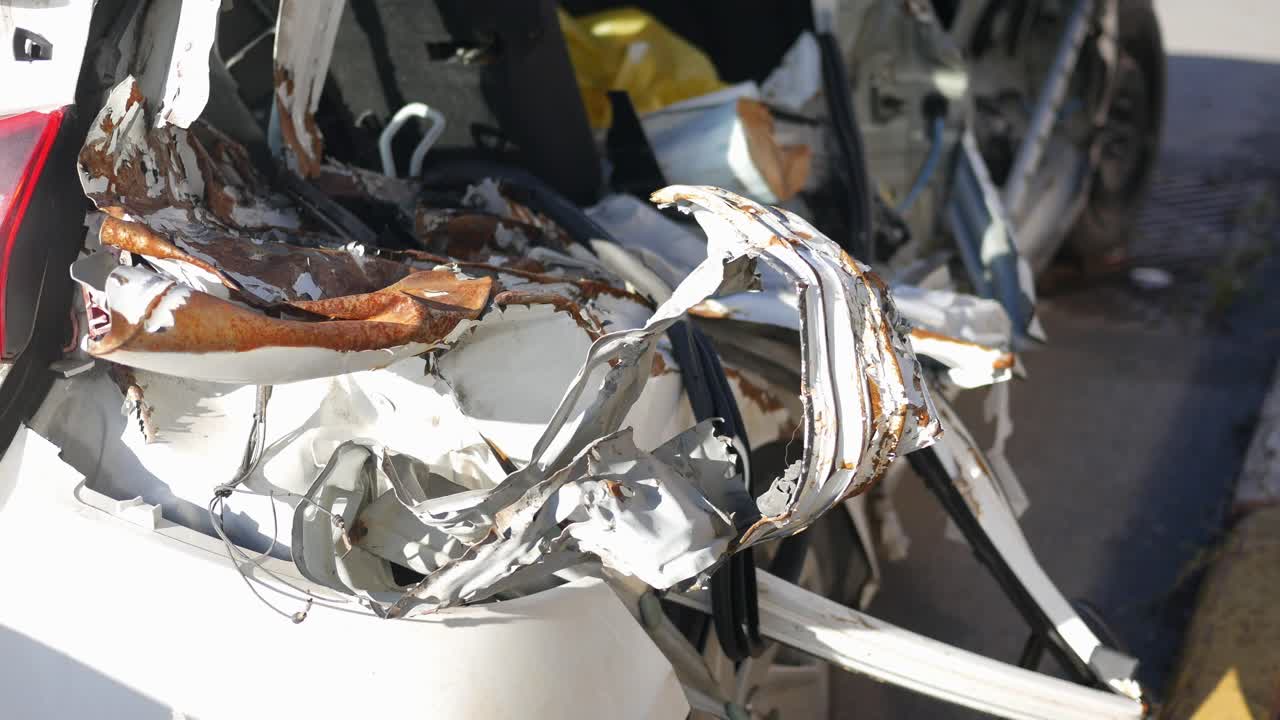 Wrecked Car After a Collision
