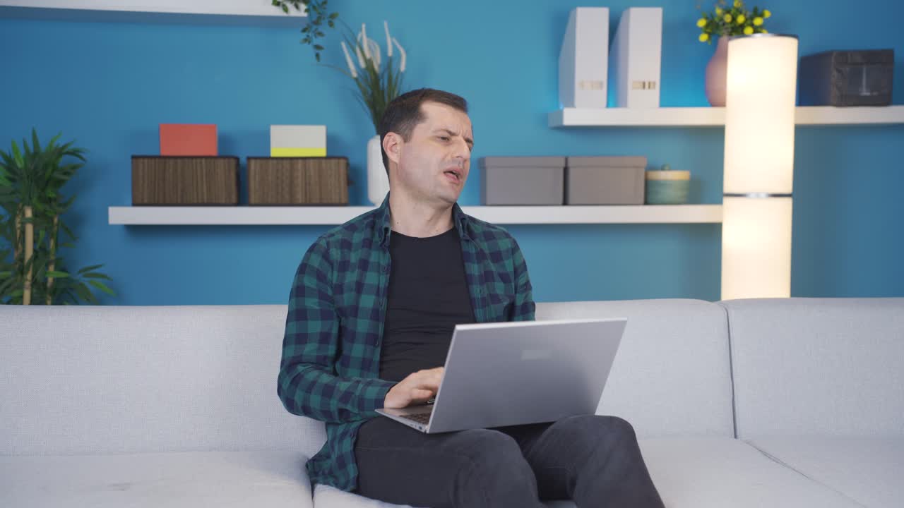 retrato de un hombre frustrado.