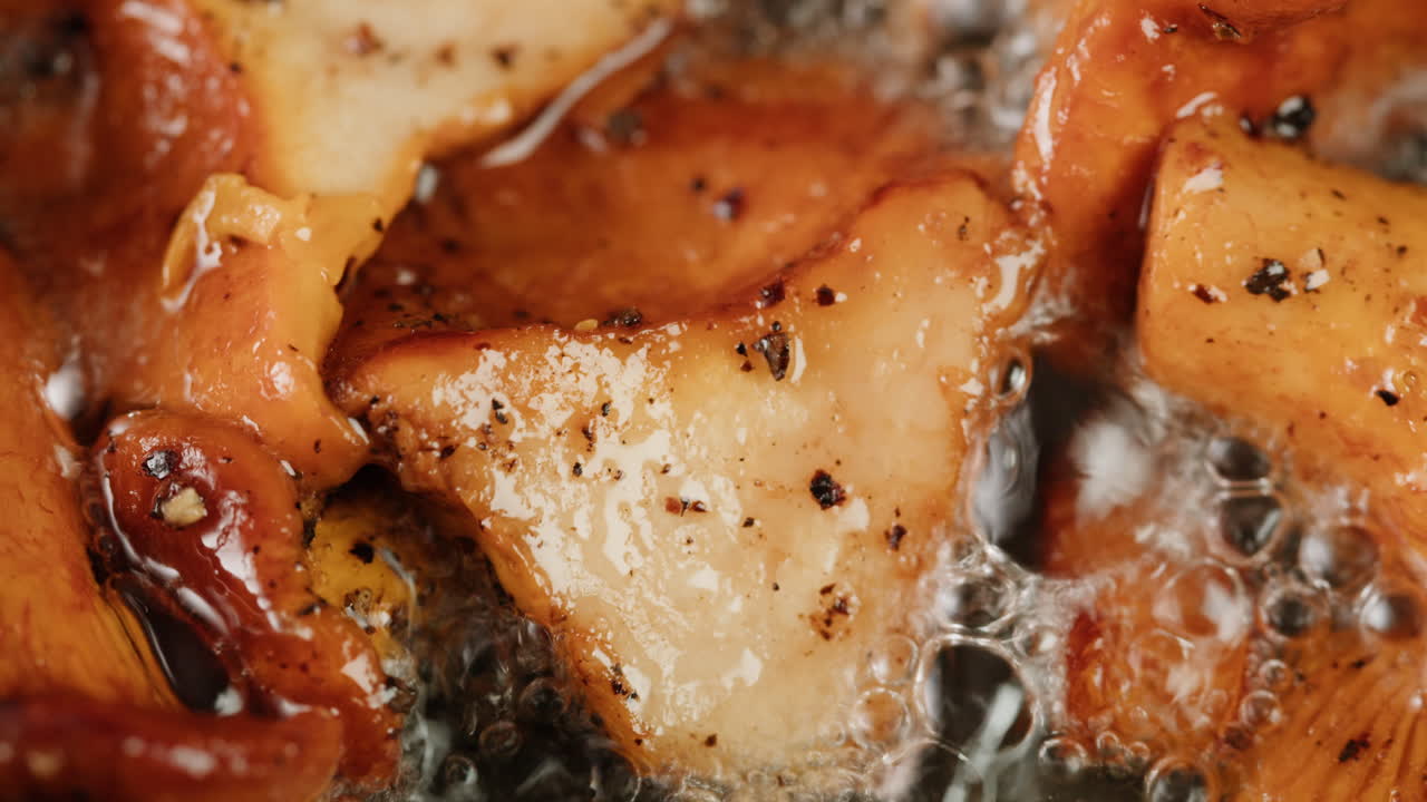 Frying Chanterelle Mushrooms