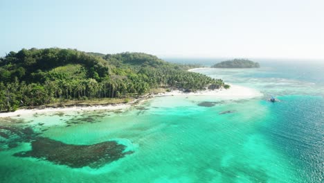 Aerial-view-of-Darocotan-Island,-Palawan,-Philippines