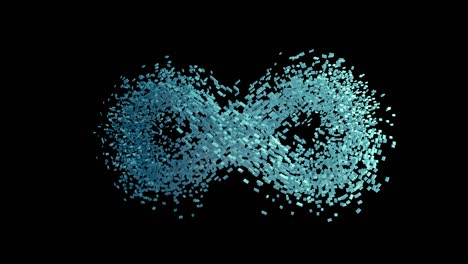 el signo del infinito absoluto en un fondo oscuro.