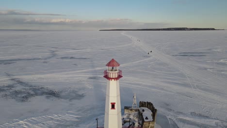 4k-drone-video-of-Wawatam-Lighthouse-in-St