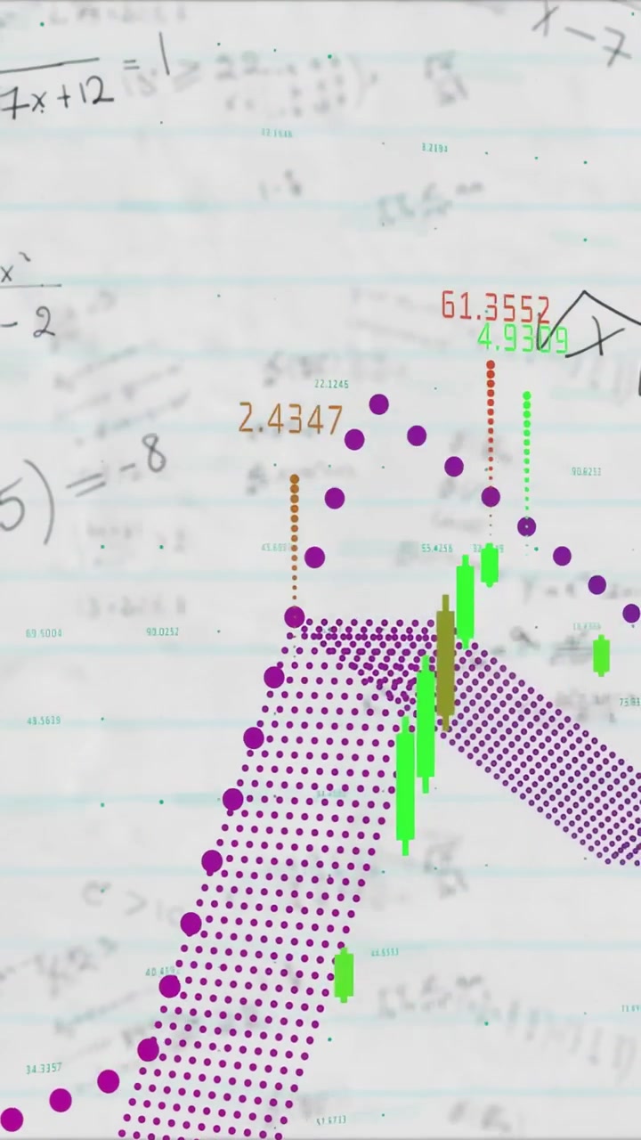 Vertical video: Starting animation, overlays growing on ruled paper, markers rising to show trend