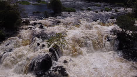 Waterfall flowing over rocks